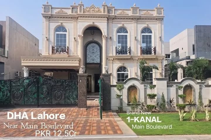Magnificent 1 Kanal Brand New Classical Spanish-Design House for Sale Near Main Boulevard, DHA Phase 7, Lahore - Photo 1